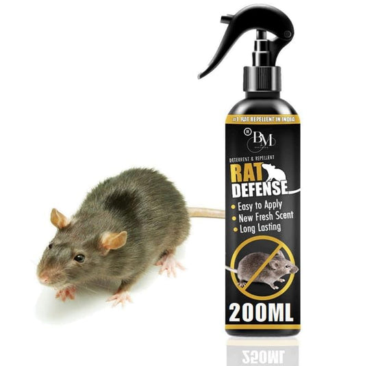 BM BROTHERS Rat Repellent Spray for Home, Kitchen, Cars & Warehouses | Herbal Rat Control Formula with Fresh Scent | Easy-to-Use Liquid Spray | Safe, Non-Toxic & Eco-Friendly | Rodent Defense Protection (Pack of 1)
